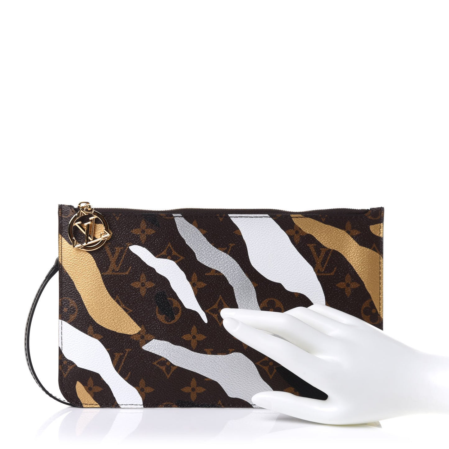 X LOL Monogram Neverfull MM GM Pochette Gold Silver