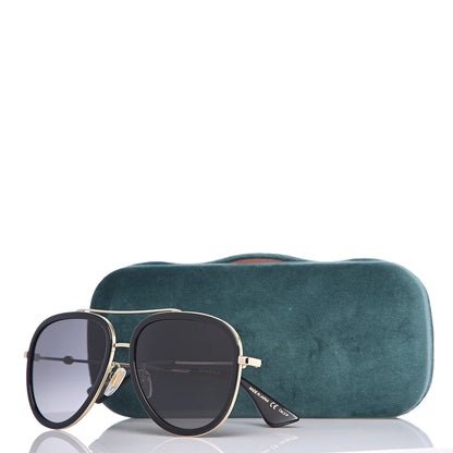 Gucci Aviator Sunglasses GG0062S Black Gold 8 of 8