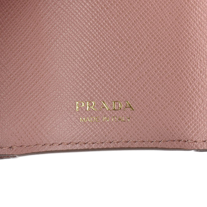 Prada Saffiano Multicolor Tri-Fold Compact Wallet Cipria Orchidea 7 of 9