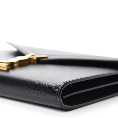 Saint Laurent Grain De Poudre Monogram Cassandra Chain Wallet Black Rouge Legion 7 of 11