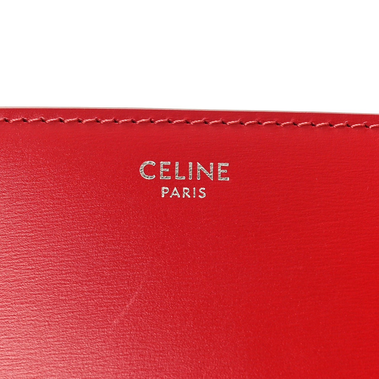 Celine Box Calfskin Medium Classic Box Flap Bag Red 6 of 8