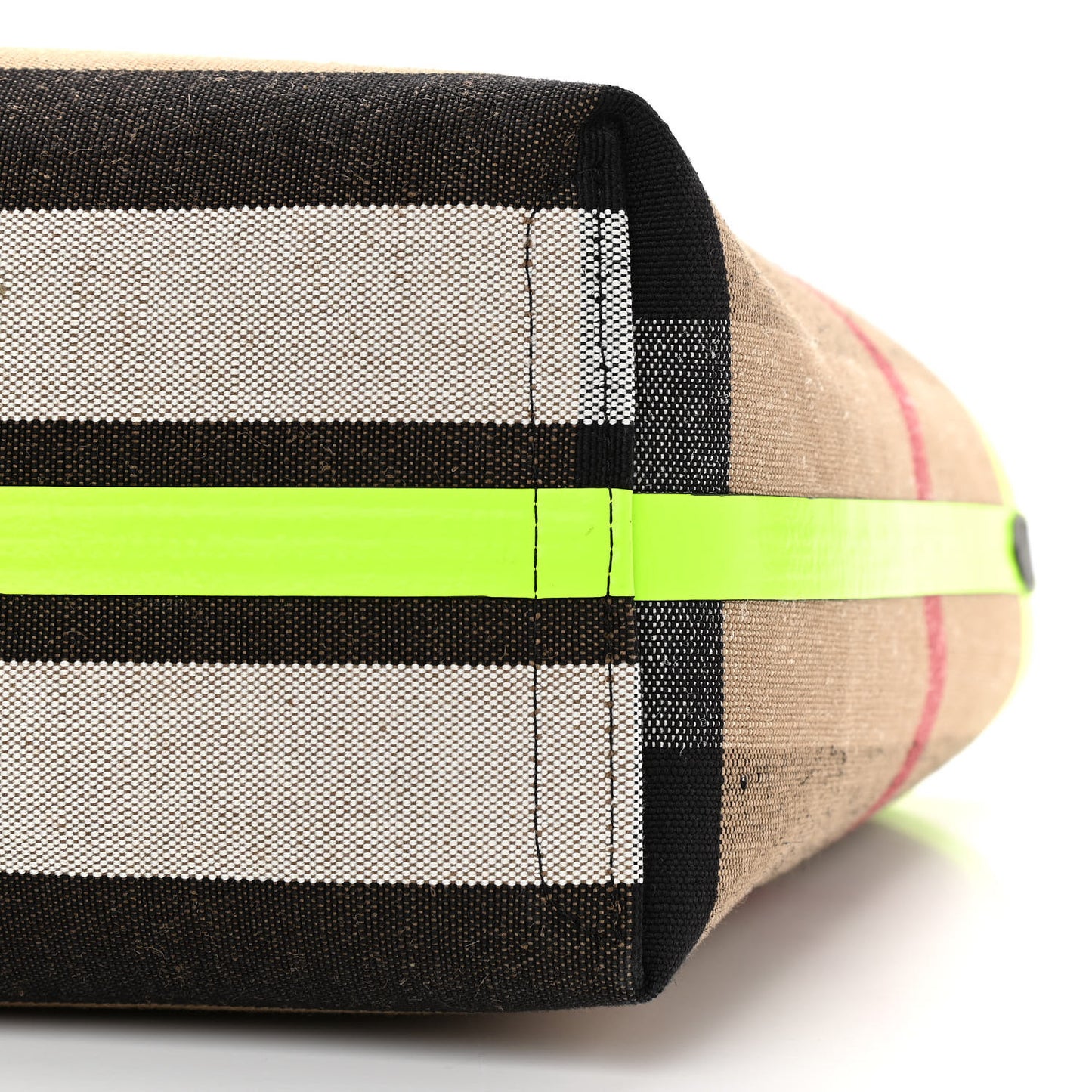 Canvas Mega Check The Giant Reversible Tote Black Neon Yellow