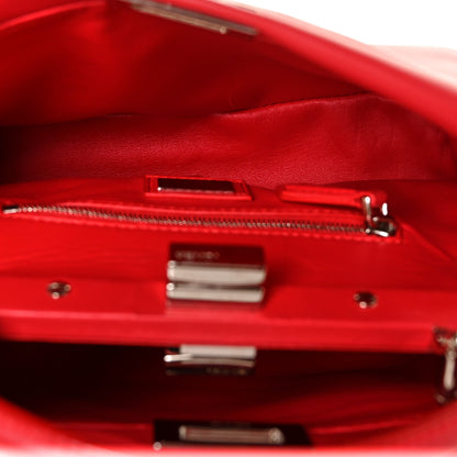 Fendi Nappa Mini Peekaboo Iconic Satchel Fiamma 4 of 8