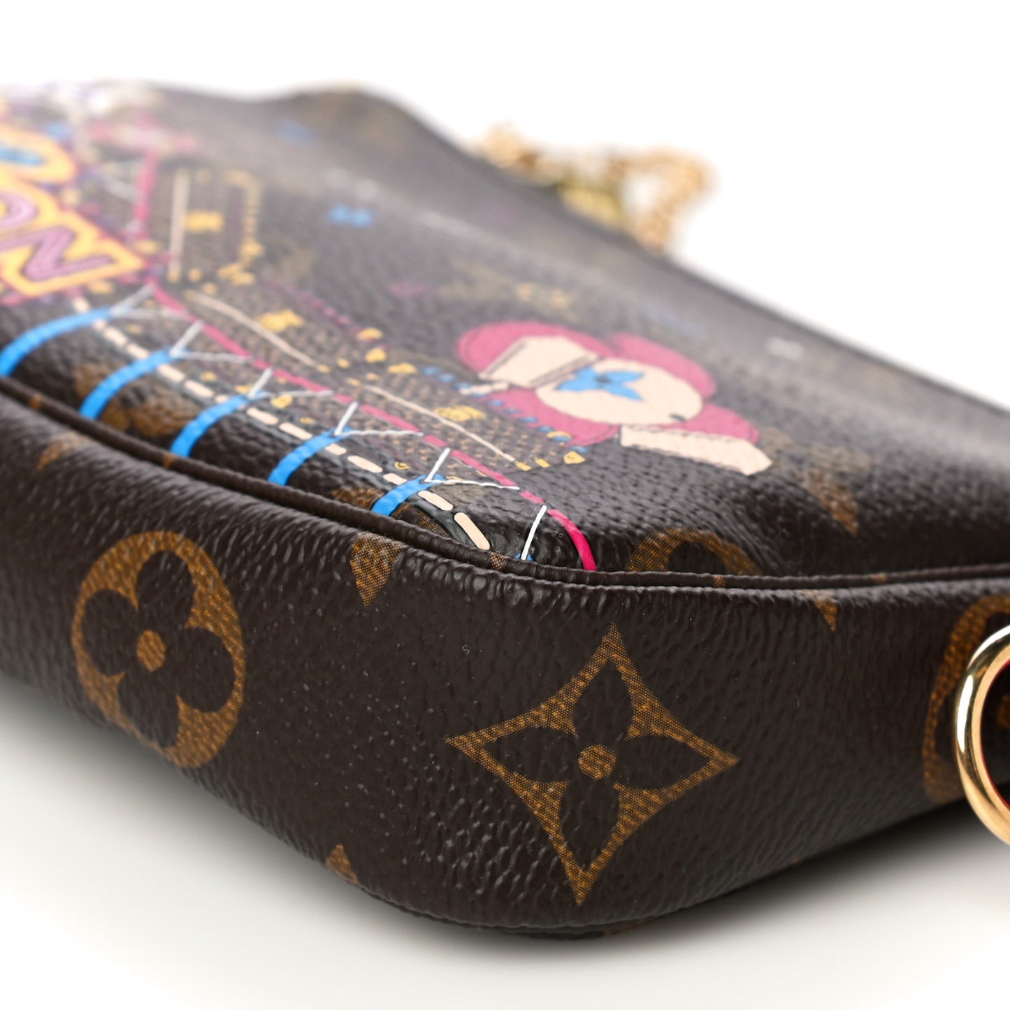 Monogram 2020 Christmas Animation Roller Coaster Mini Pochette Accessories Pivoine