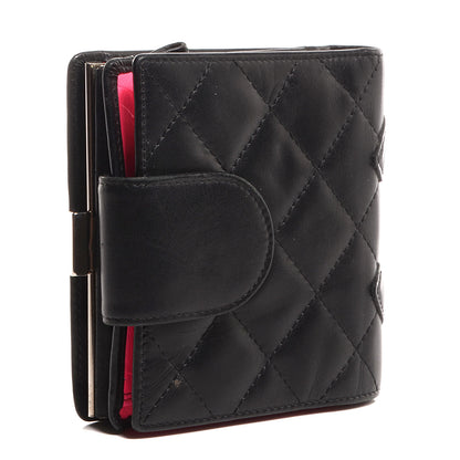 Chanel Calfskin Quilted Cambon Bi-Fold Wallet Black 3 of 7