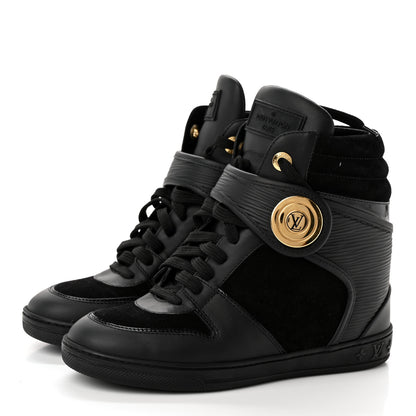 Louis Vuitton Epi Suede Postmark Wedge Sneakers 36 Black 3 of 8