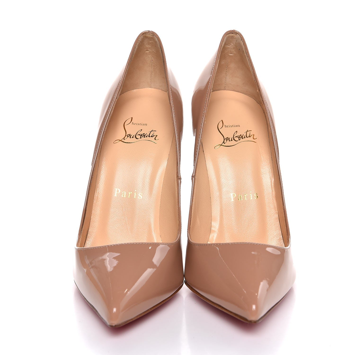 Christian Louboutin Patent Pigalle 120 Pumps 36.5 Nude 2 of 8