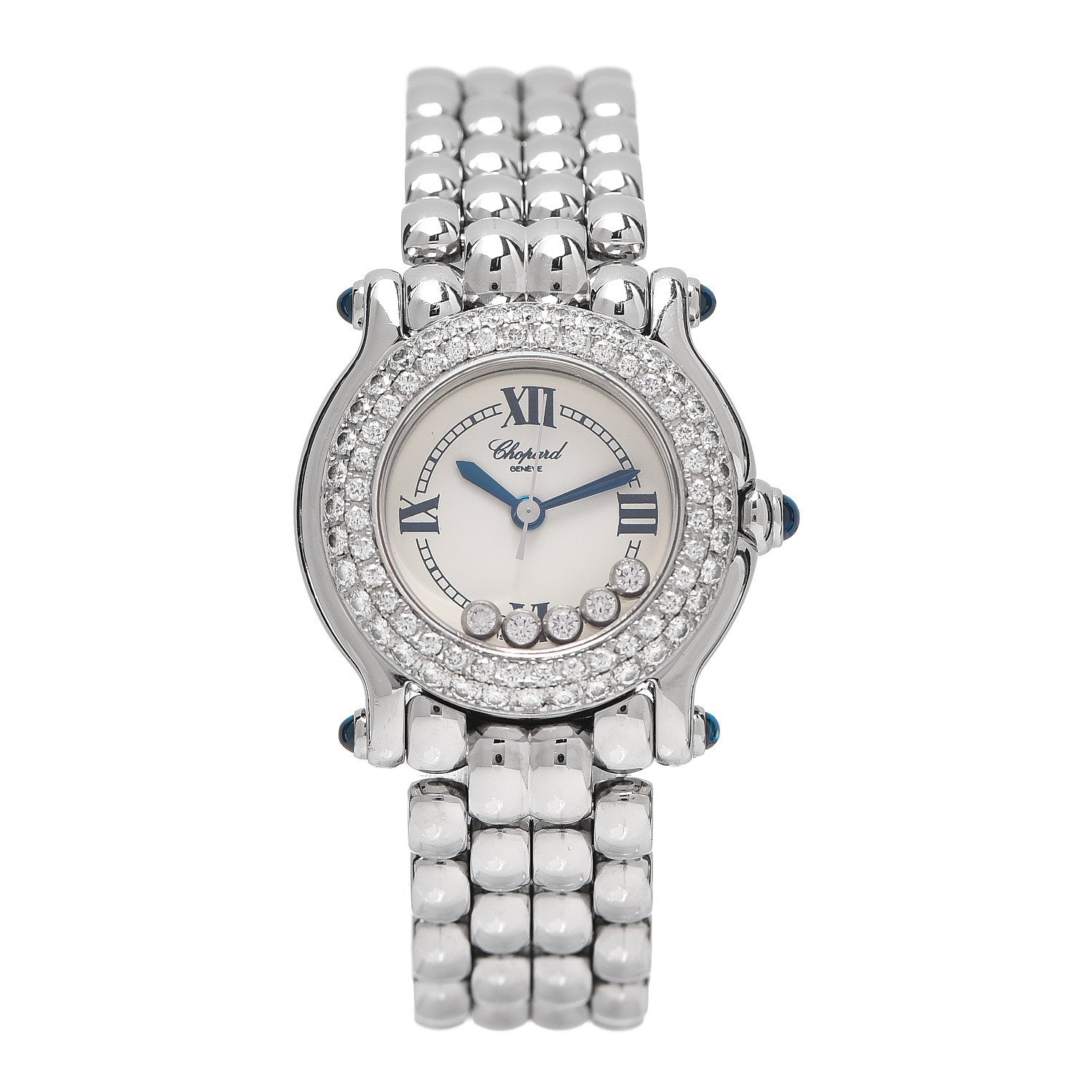Chopard Stainless Steel Diamond Pave Bezel 26mm Happy Sport Quartz Watch 1 of 5