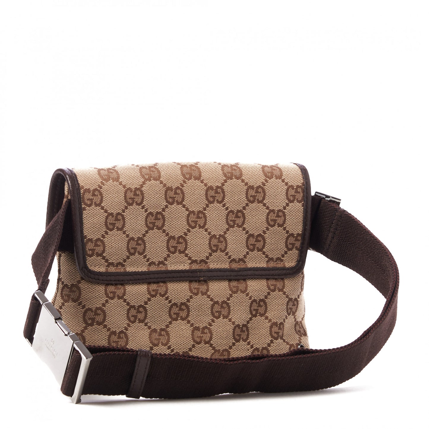GG Monogram Flight Belt Bag Dark Brown