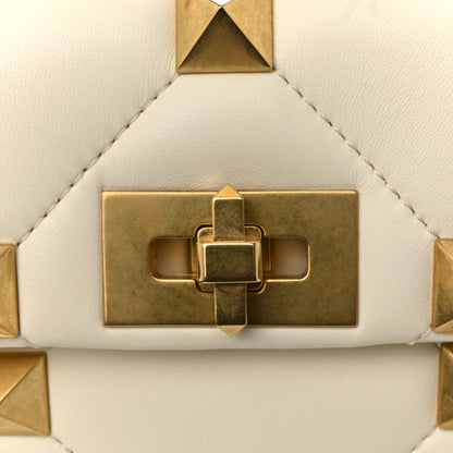 Valentino Garavani Nappa Medium Roman Stud Shoulder Bag Ivory 10 of 11