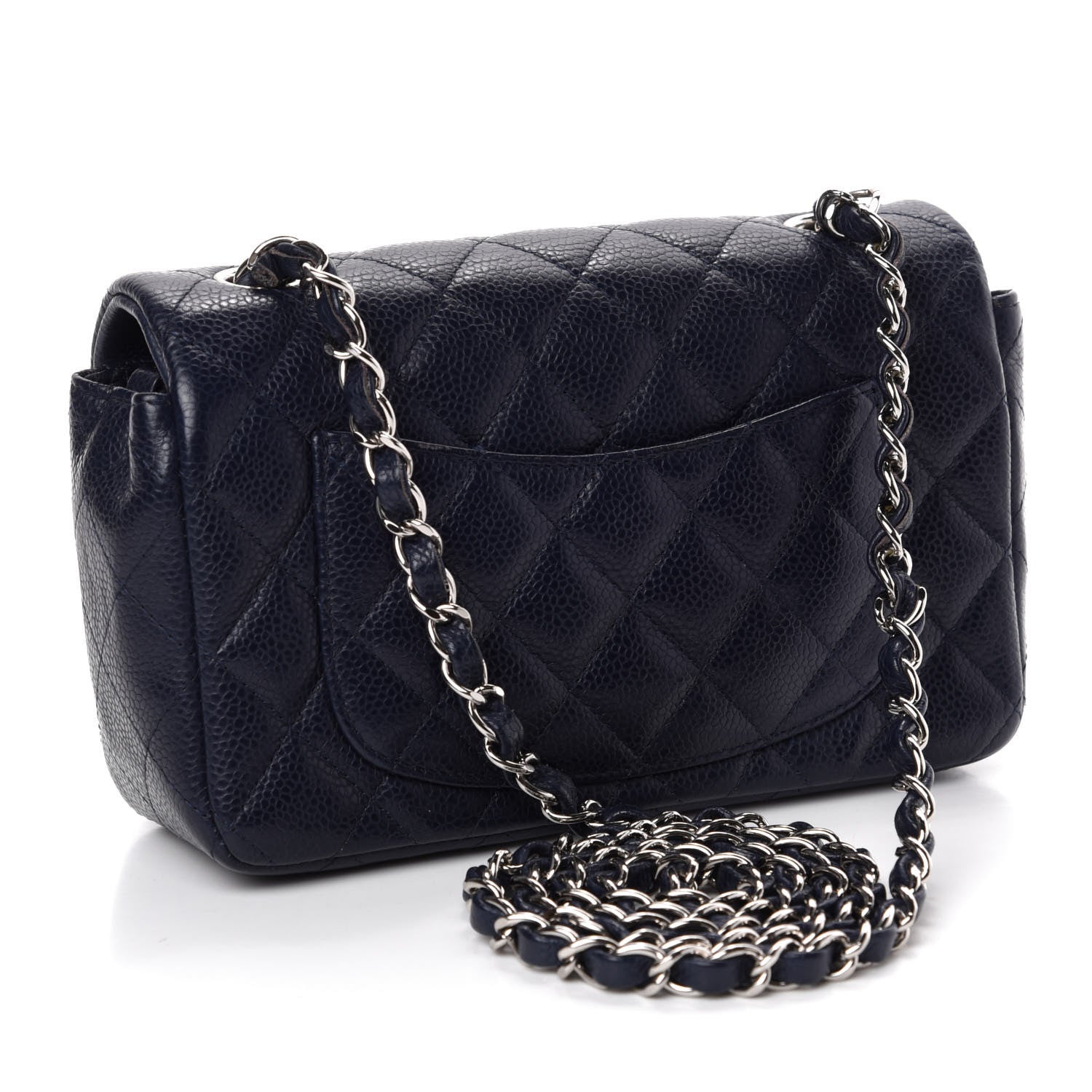 Chanel Caviar Quilted Mini Rectangular Flap Navy 3 of 10