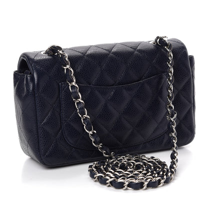 Chanel Caviar Quilted Mini Rectangular Flap Navy 3 of 10