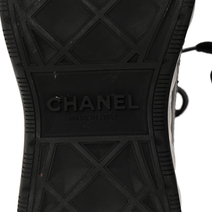 Chanel Velvet Calfskin Mixed Fibers CC Sneakers 36 Black 7 of 12