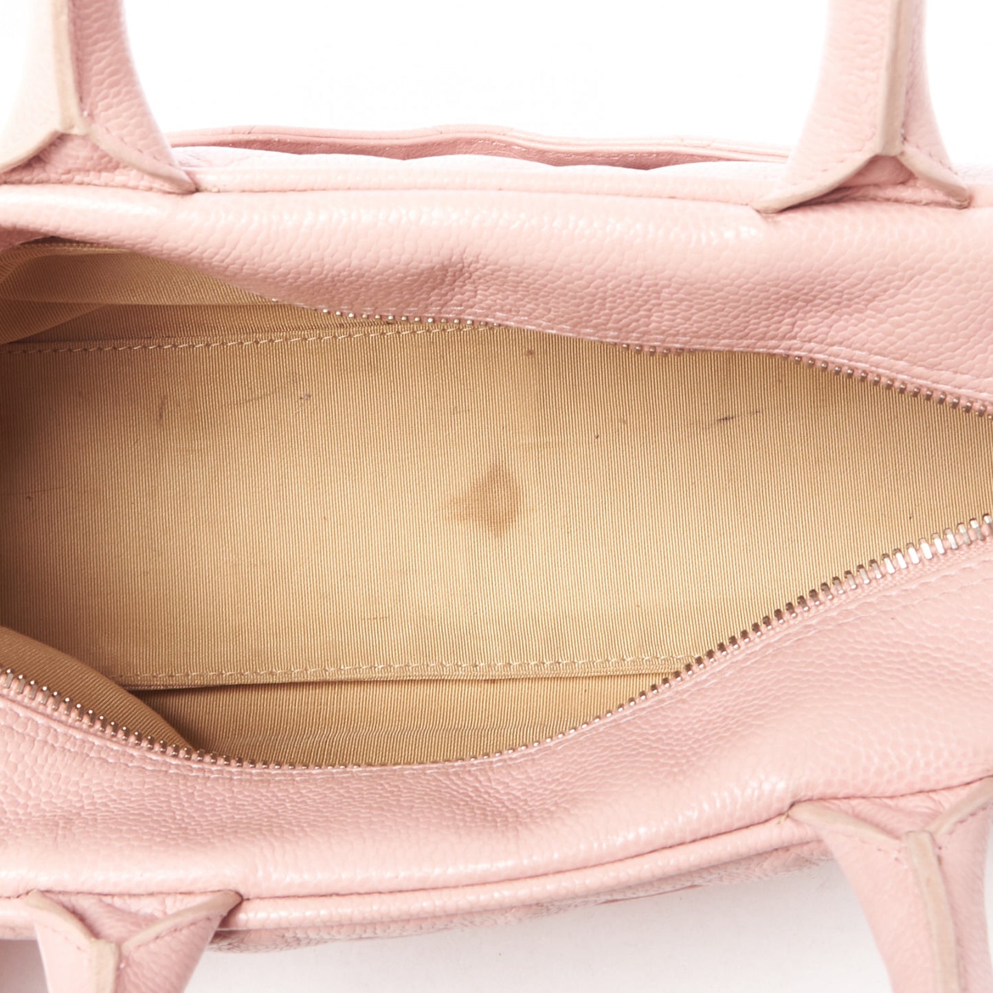 Caviar Quilted Small Bowler Pink