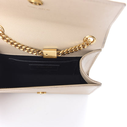 Saint Laurent Grain De Poudre Small Monogram Kate Satchel Nude Powder 5 of 9