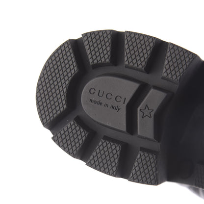 Gucci Calfskin Nappa Rhombus Quilted Trip Ankle Boots 36.5 Black 9 of 12