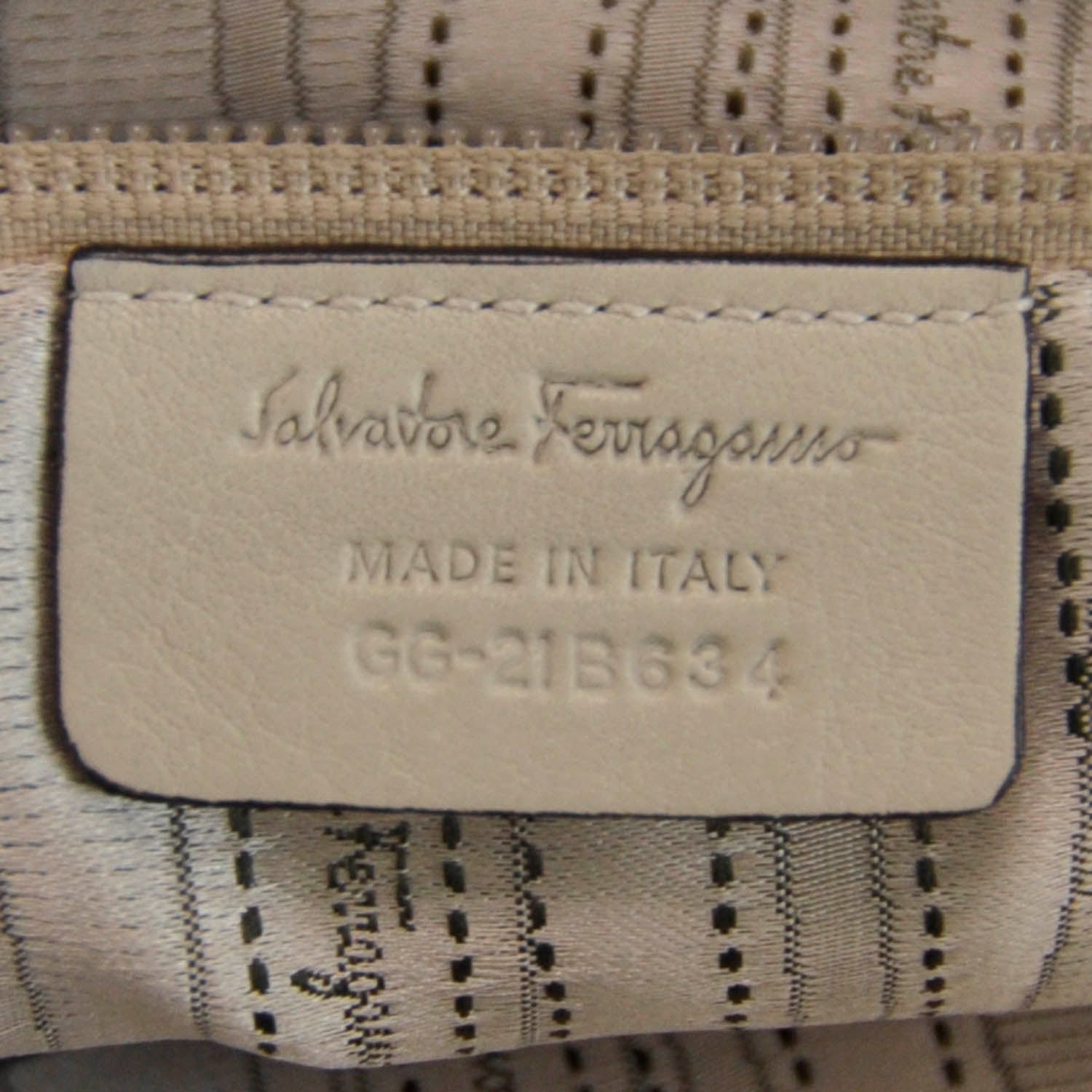 FASHIONPHILE SALVATOREFERRAGAMOLeatherStitchedSatchelIvory 8 of 9