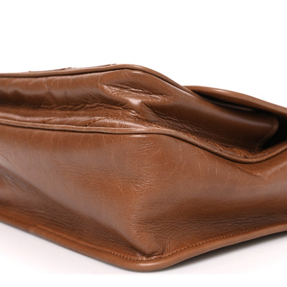 Saint Laurent Crinkled Calfskin Matelasse Monogram Medium Niki Chain Satchel Caramel 10 of 10