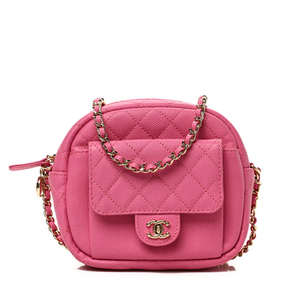Chanel Caviar Quilted CC Day Camera Case Pink 1 of 8