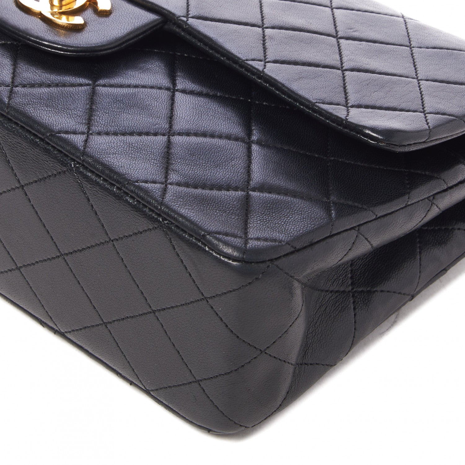 Chanel Lambskin Quilted Medium Double Flap Black 5 of 9