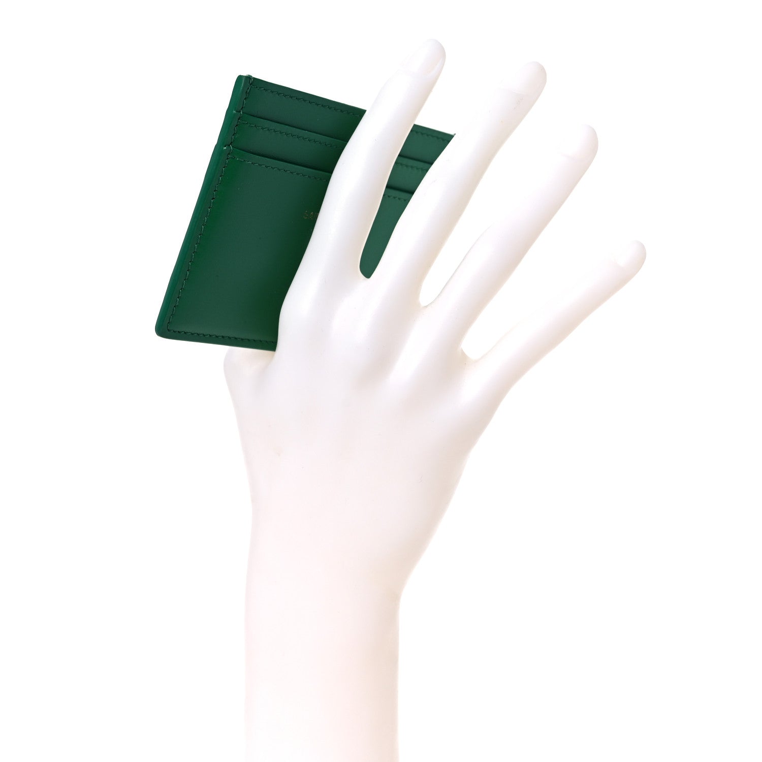 Saint Laurent Calfskin Credit Card Case Green 2 of 8