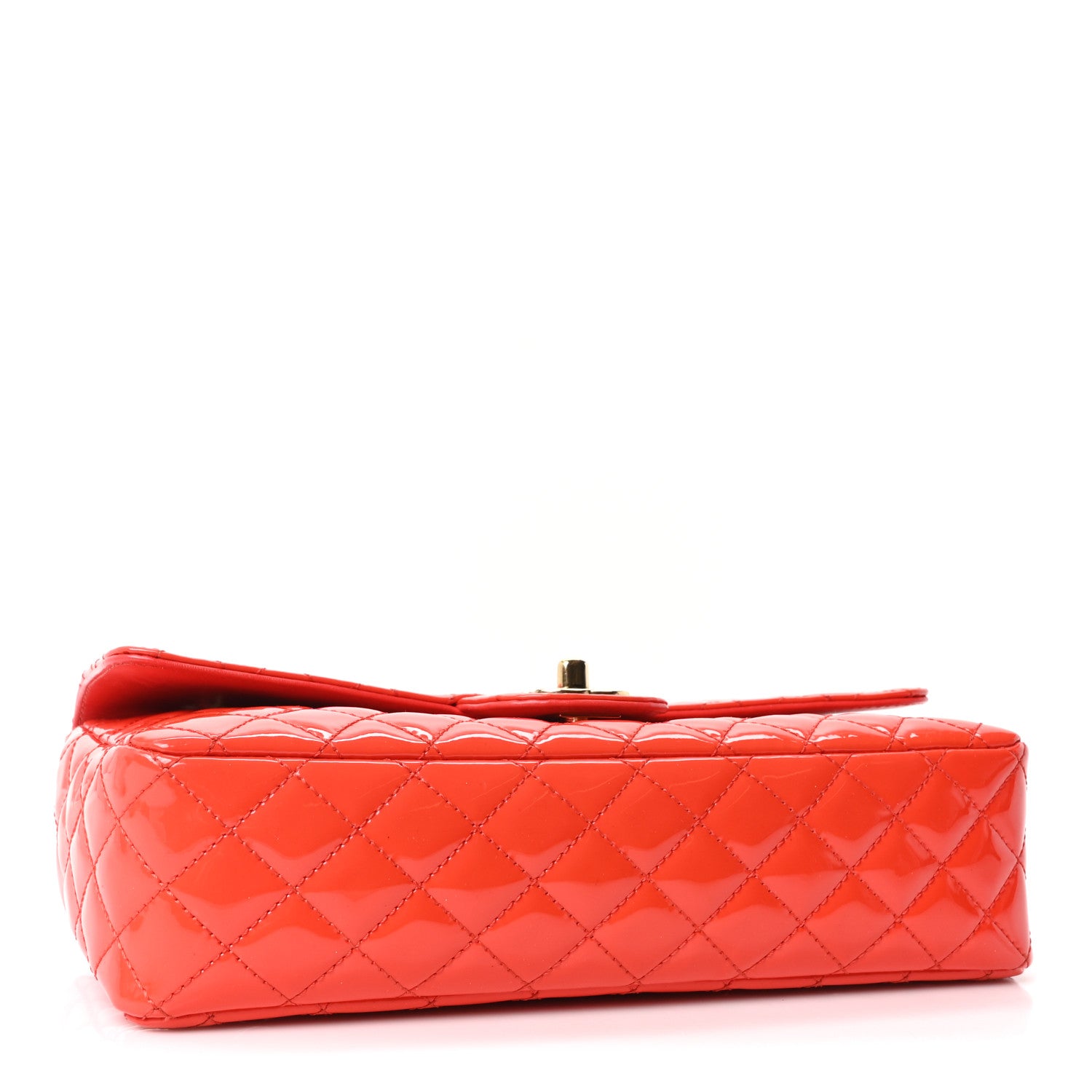 Chanel Patent Calfskin Quilted Valentine Charms Medium Single Flap Red 4 of 10