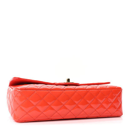 Chanel Patent Calfskin Quilted Valentine Charms Medium Single Flap Red 4 of 10