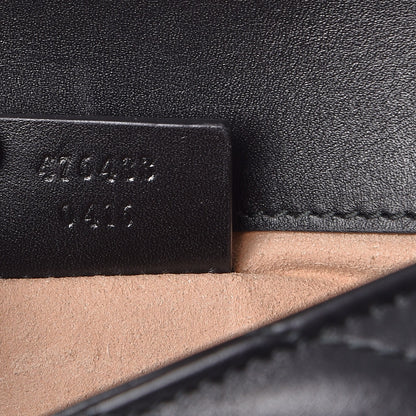 Gucci Calfskin Matelasse Super Mini GG Marmont Shoulder Bag Black 8 of 9