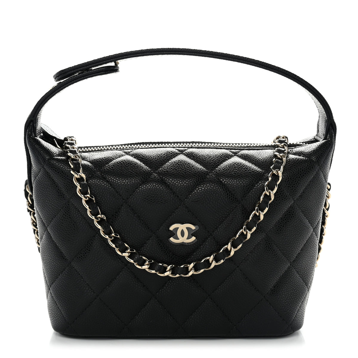 Chanel Caviar Quilted Hobo Clutch With Chain  Black 1 of 11