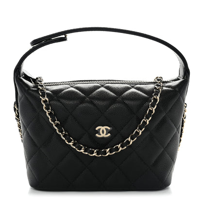 Chanel Caviar Quilted Hobo Clutch With Chain  Black 1 of 11