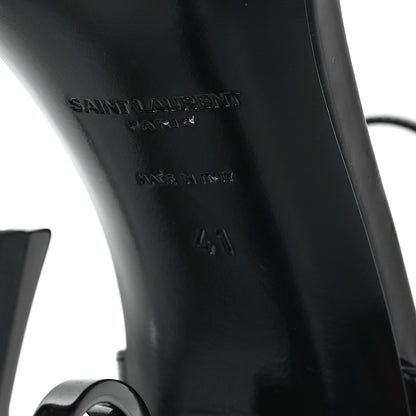 Saint Laurent Patent Calfskin Opyum 110 Sandals 41 Black 7 of 10