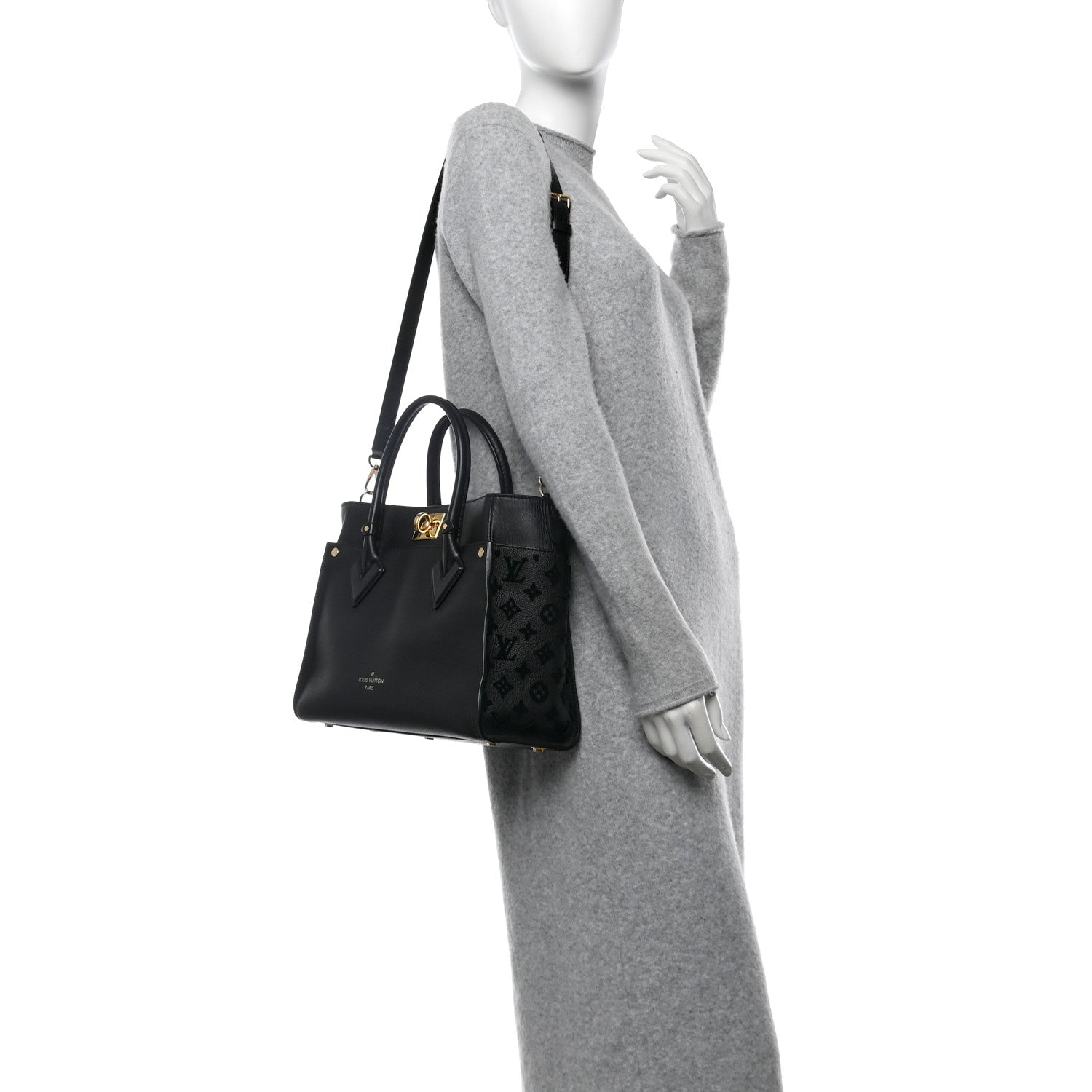 Louis Vuitton Calfskin Monogram Tufting On My Side Black 2 of 9