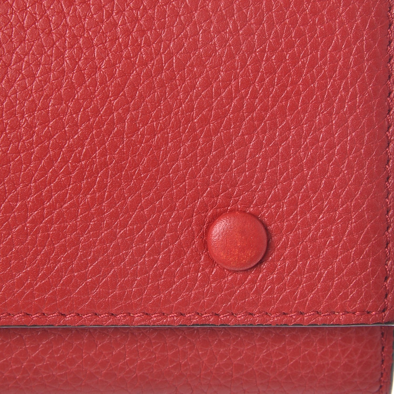 Celine Drummed Calfskin Large Multifunction Flap Wallet Coquelicot 8 of 11