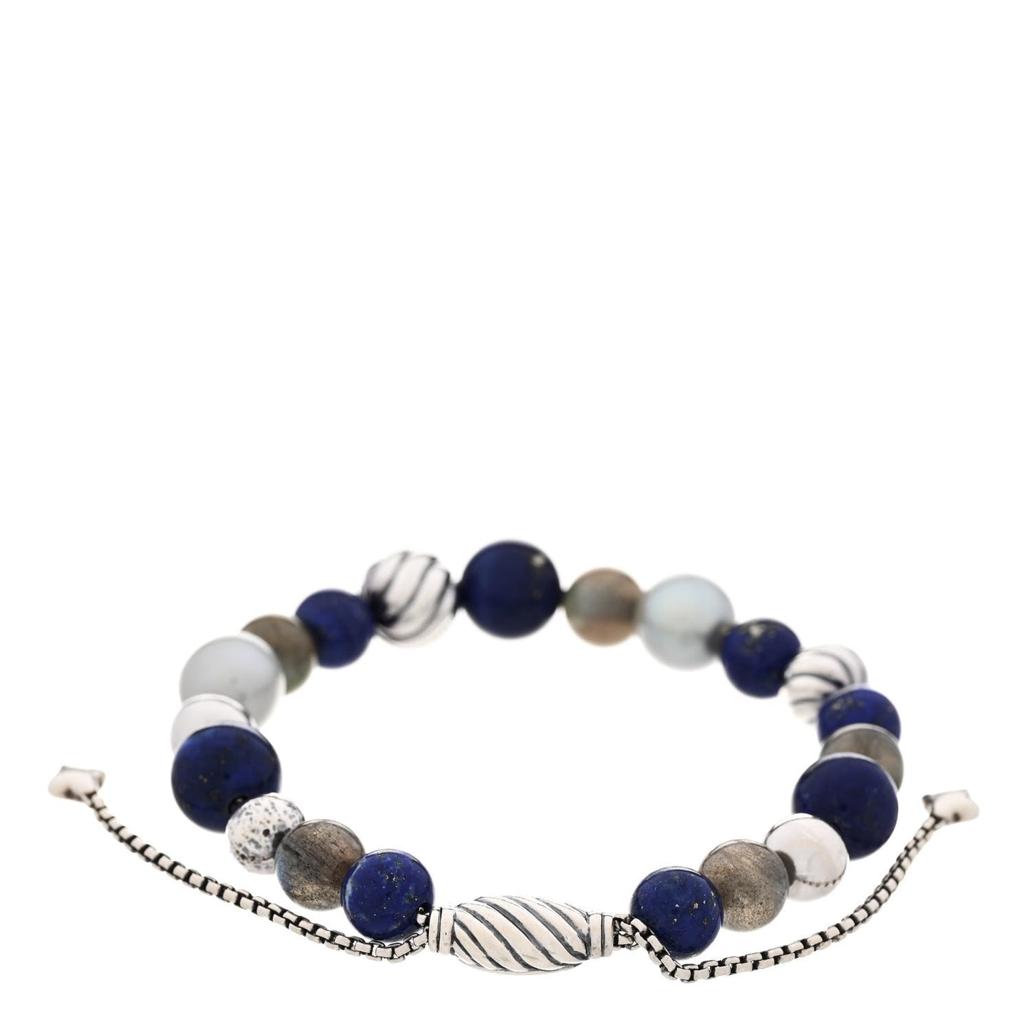Sterling Silver Lapis Lazuli Labradorite Pearl Spiritual Beads Bracelet