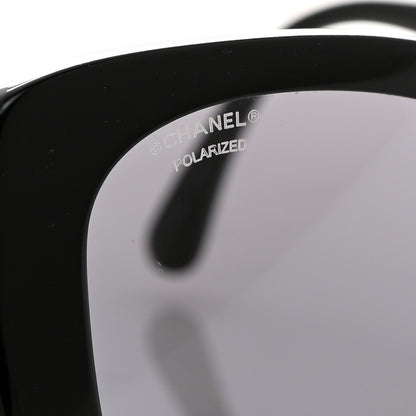 Chanel Acetate Strass Polarized Square Sunglasses 5422-B Black 7 of 8