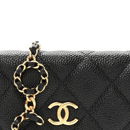 Chanel Caviar Quilted Miss Coco Clutch With Chain Black 9 of 12