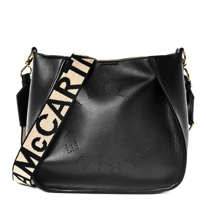 Stella McCartney Eco Alter Nappa Perforated Logo Mini Crossbody Black 1 of 9