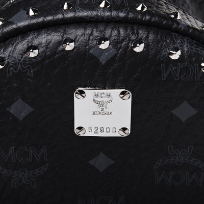 MCM Visetos Studded Small Stark Backpack Black 12 of 12