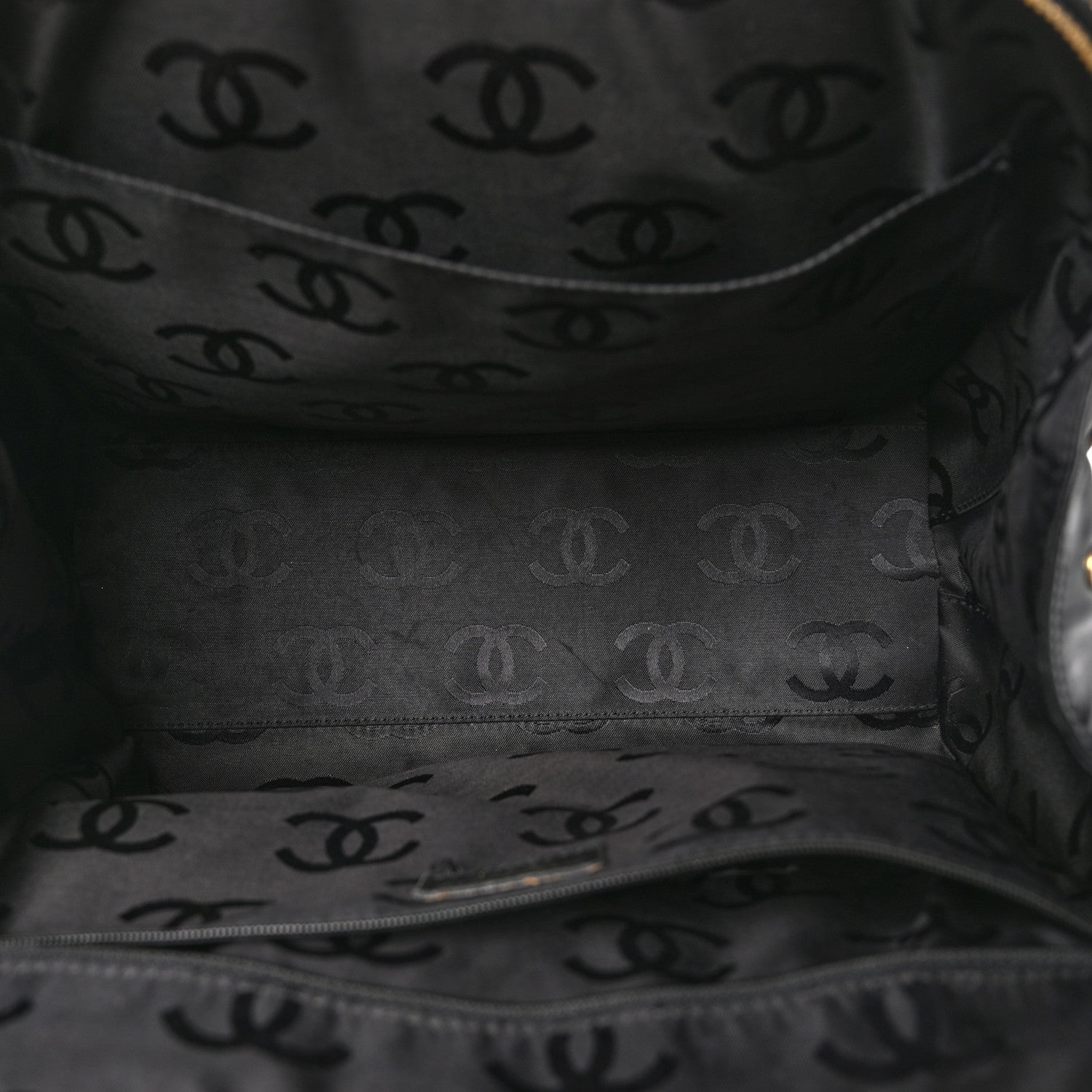 Chanel Calfskin Wild Stitch Vertical Top Handle Bag Black 6 of 12