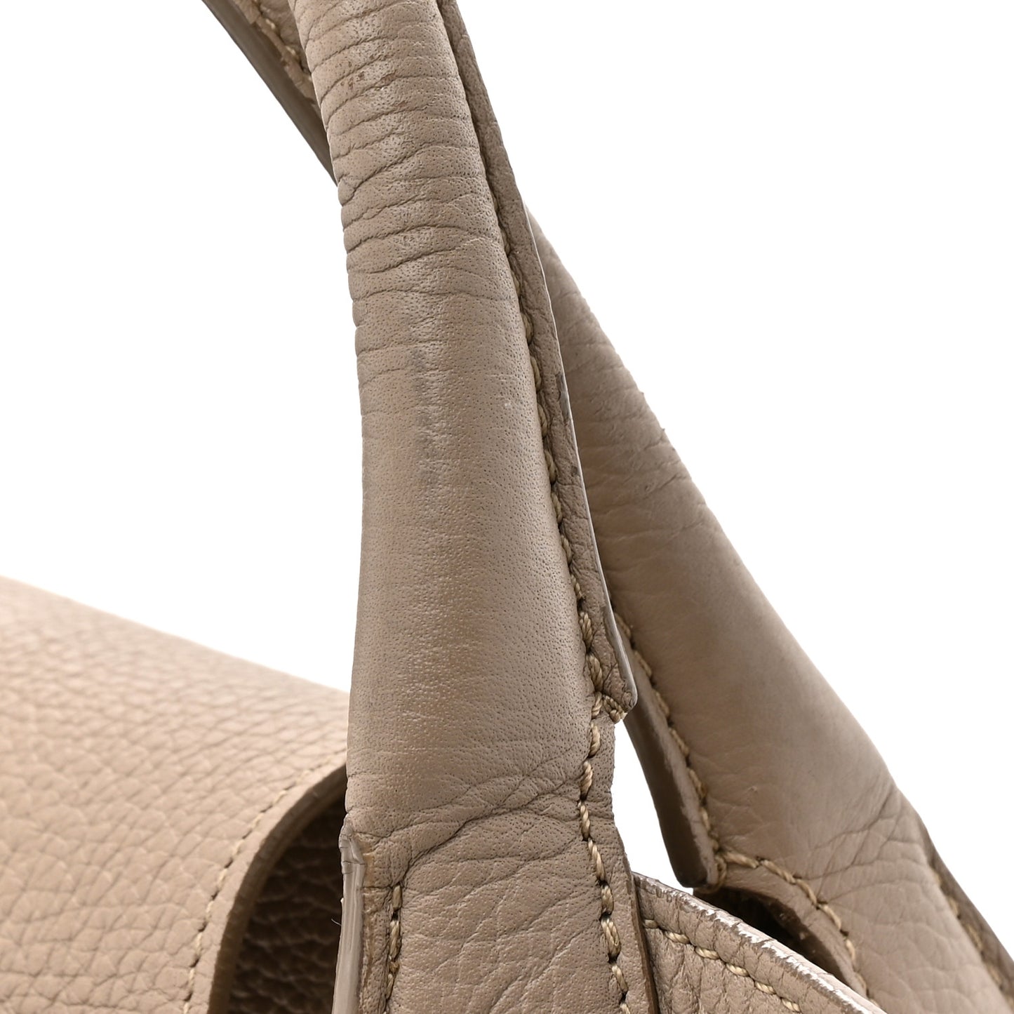 Supple Grained Calfskin Small Big Bag Light Taupe