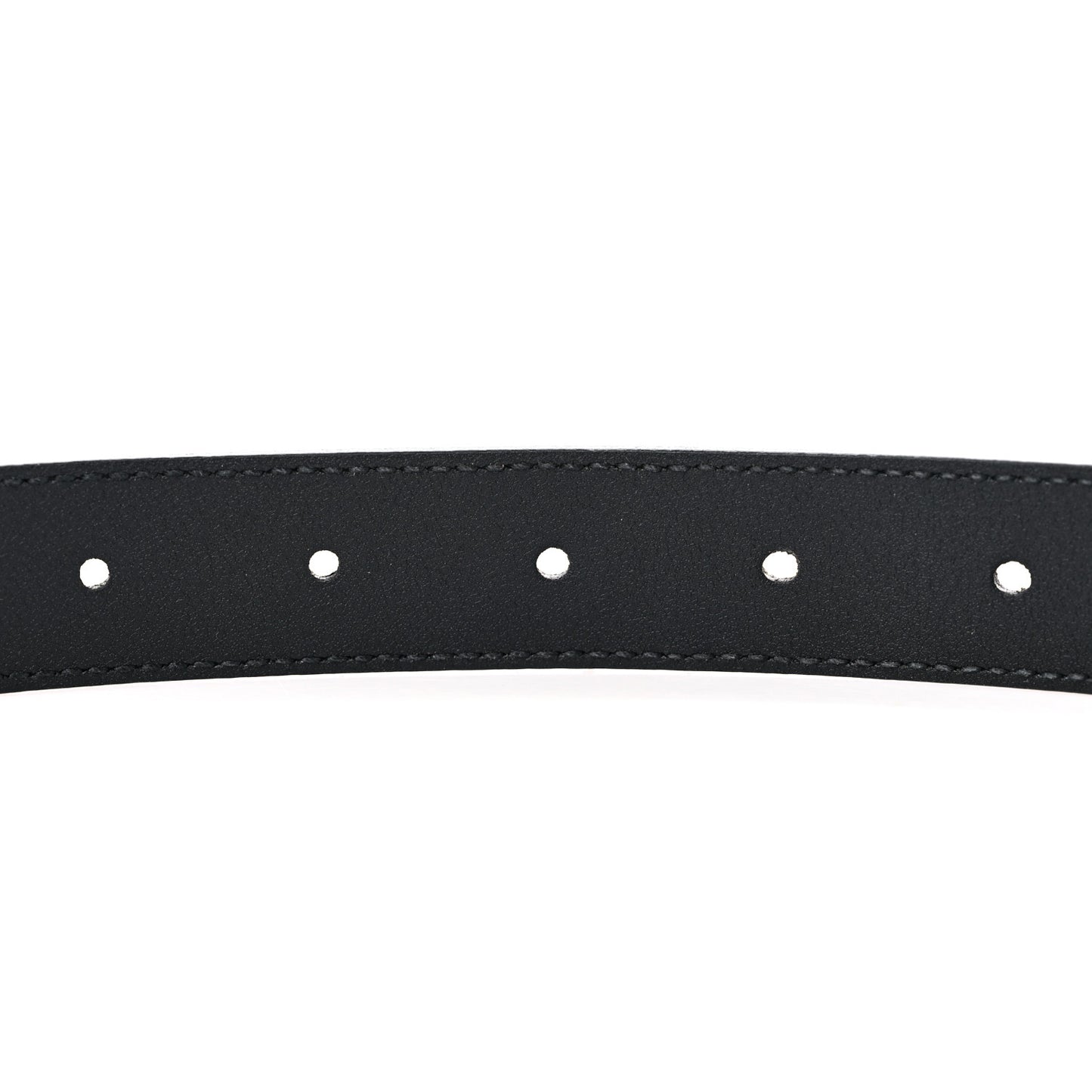 Moon Calfskin Torchon Double G 25mm Belt 80 32 Black