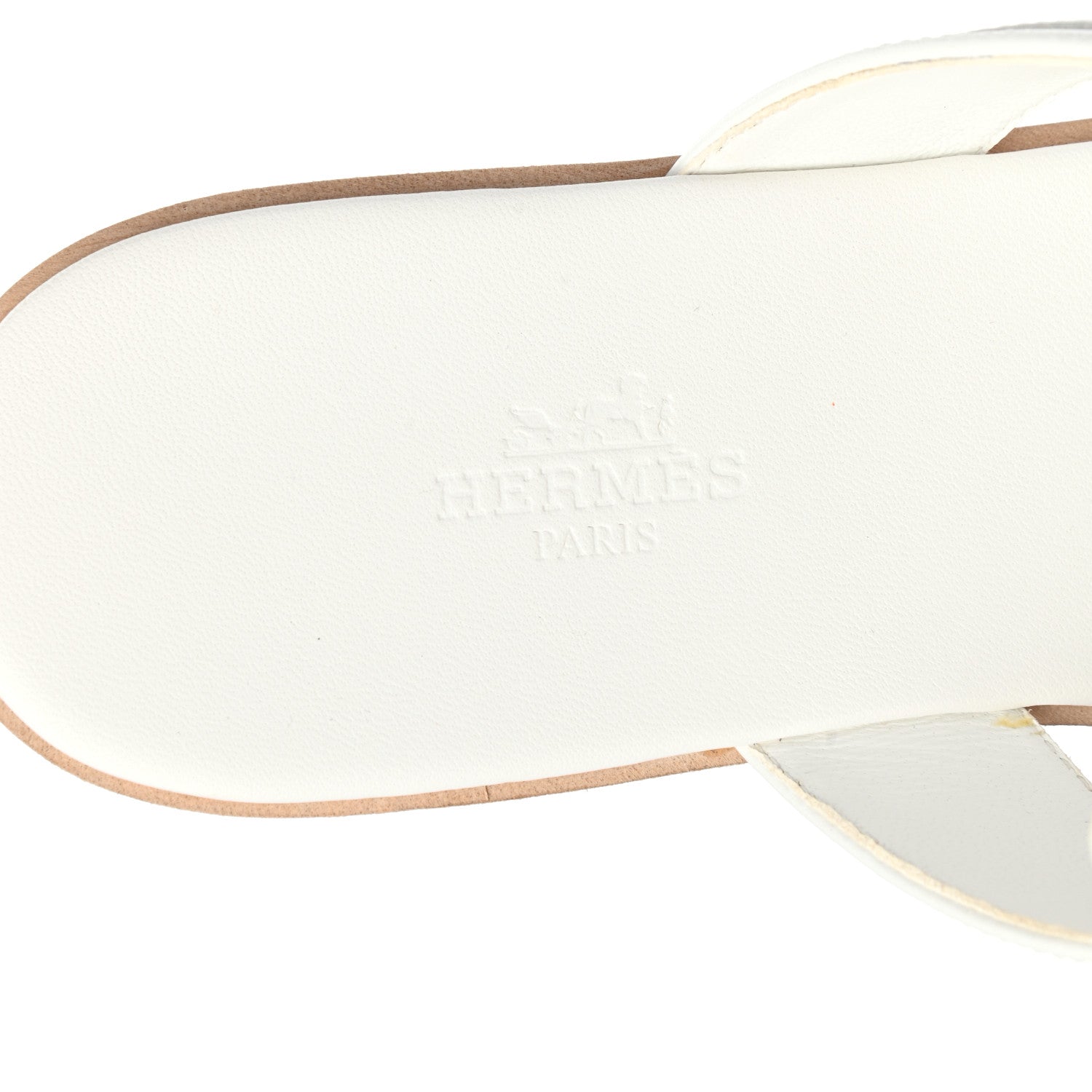 Hermes Calfskin Womens Elixir Sandals 37.5 White 5 of 8