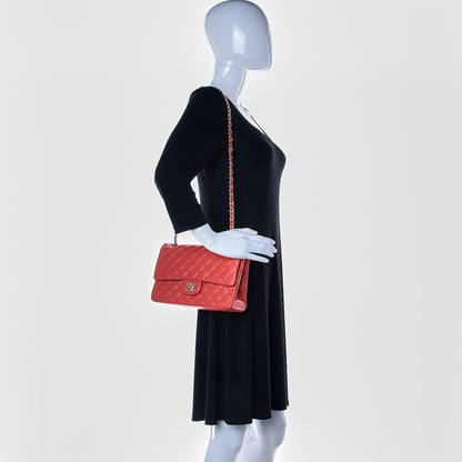 Chanel Lambskin Quilted Medium Double Flap Red 2 of 11