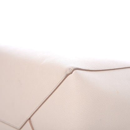 Celine Grained Calfskin Medium Horizontal Cabas Phantom White 12 of 15