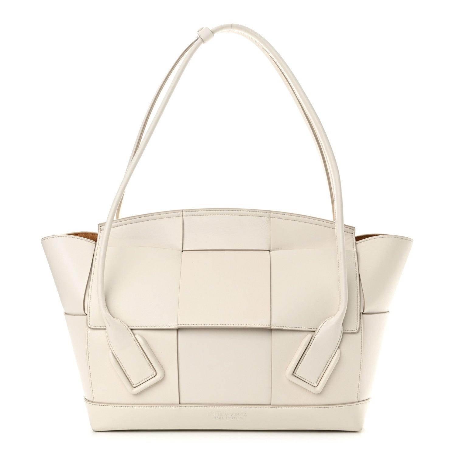 Bottega Veneta Calfskin Maxi Intrecciato Medium Arco White 1 of 17