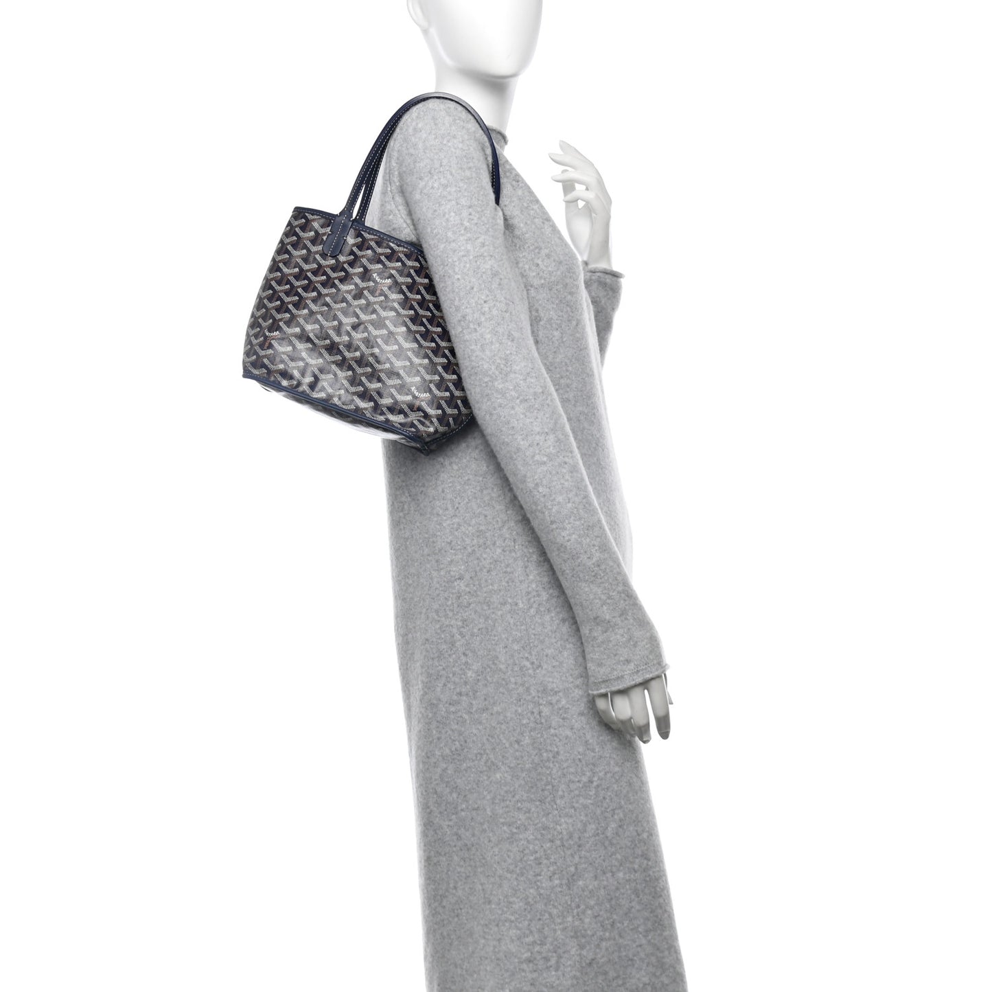 Goyardine Reversible Mini Anjou Navy