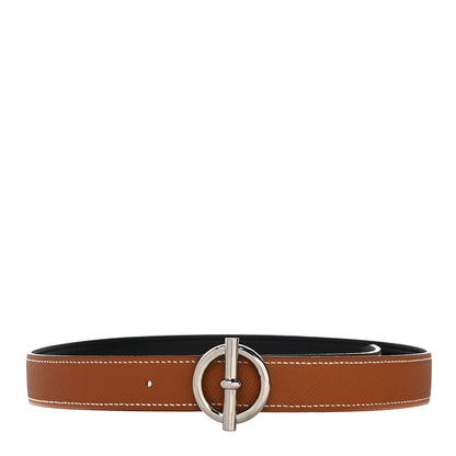 Hermes Chamonix Epsom Reversible Glenan 24mm Belt 70 Black Gold 1 of 9