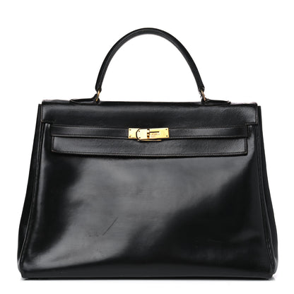 Hermes Box Kelly Retourne 35 Black 1 of 17