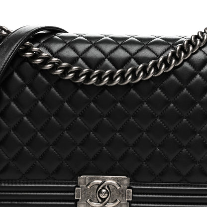 Chanel Lambskin Quilted New Medium Boy Flap Black 8 of 10