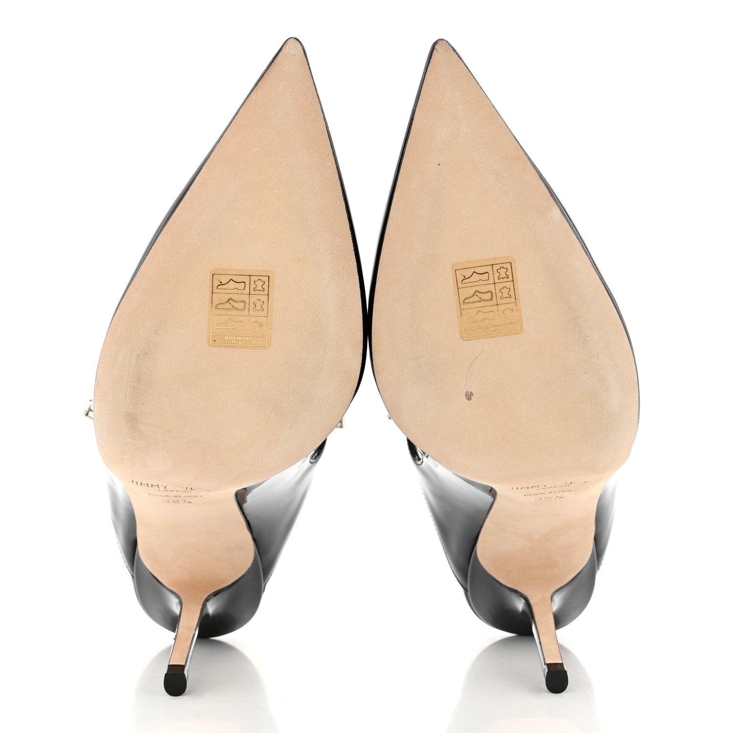 Jimmy Choo Patent Crystal Bing 100 Pumps 38.5 Black 5 of 8